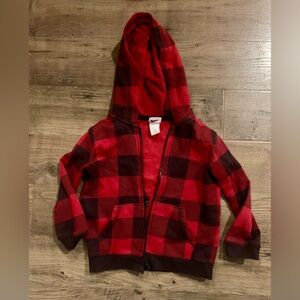 Buffalo plaid toddler hoodie 3T